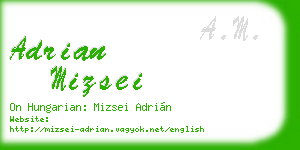 adrian mizsei business card